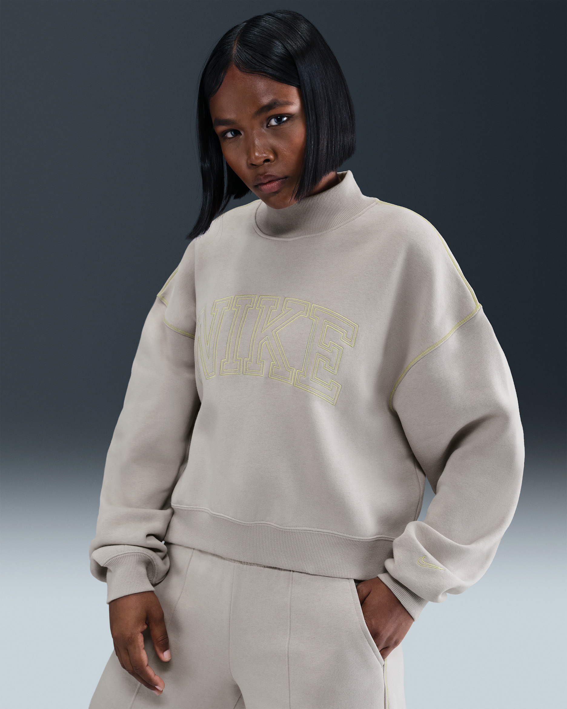 Nike Sportswear Phoenix Fleece Women's Mock-Neck Sweatshirt. Nike.com